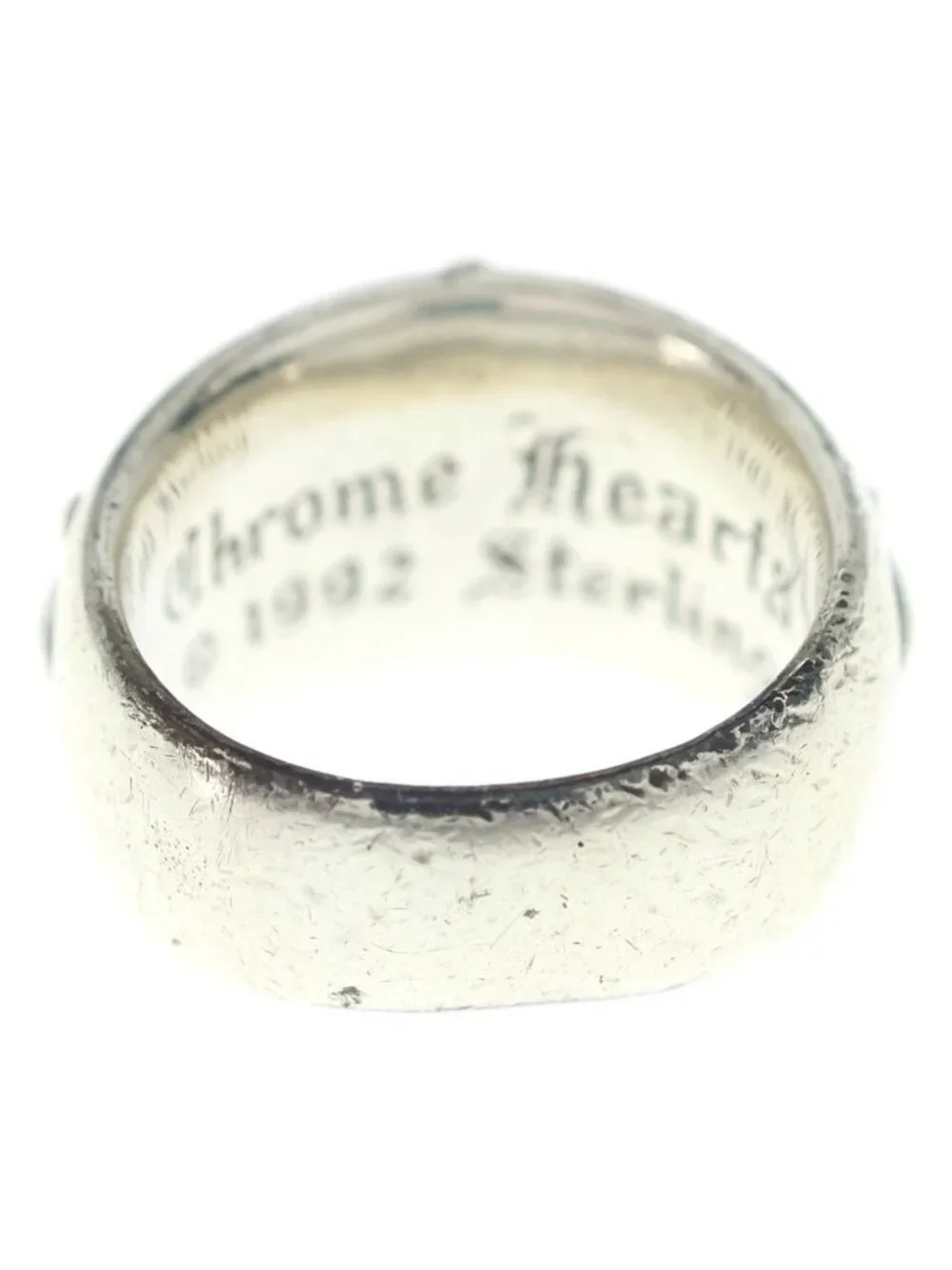 Chrome Hearts Flrl Crs Floral Cross Ring Silver